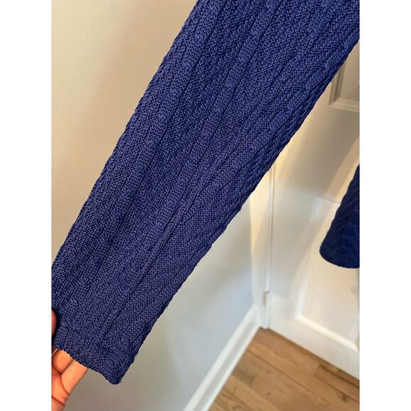 Spyder Major Cable Stryke Knit Royal Blue Fleece Zip Up Sweater Jacket Women's M - Picture 8 of 9